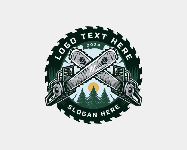 Chainsaw Pine Woods Blade logo