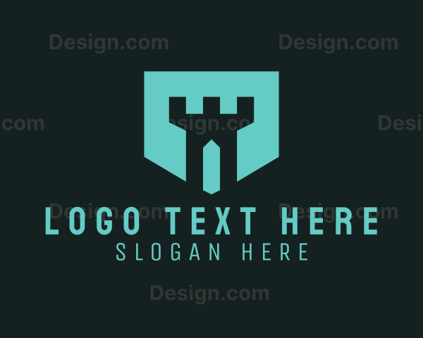 Geometric Turret Badge Logo