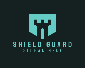 Geometric Turret Badge logo design