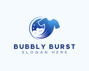 Washing Laundry Bleach logo design