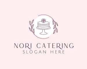 Flower Cake Dessert logo design