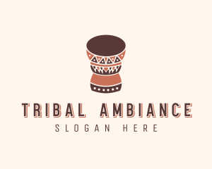 Musical Djembe Drum logo design