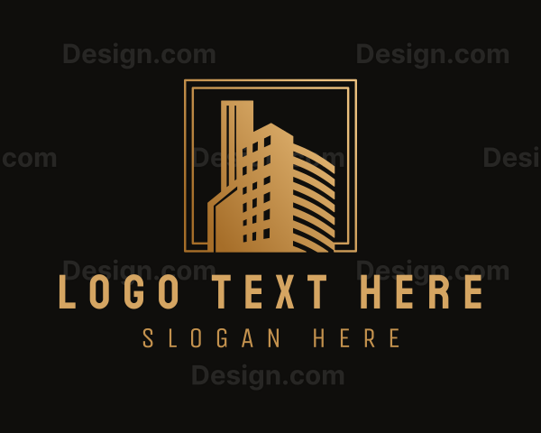 Gold Building Architecture Logo