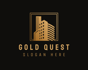 Gold Building Architecture logo design