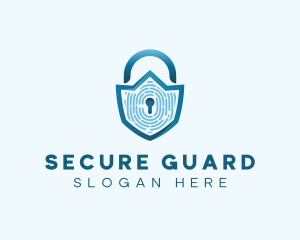 Security Biometric Lock logo design