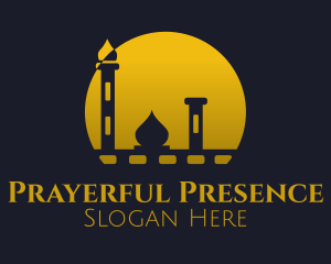 Yellow Mosque Sunset logo design