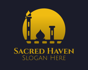 Yellow Mosque Sunset logo