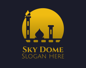 Yellow Mosque Sunset logo design