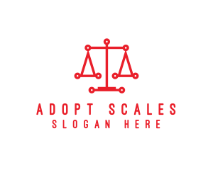 Tech Scales of Justice logo design