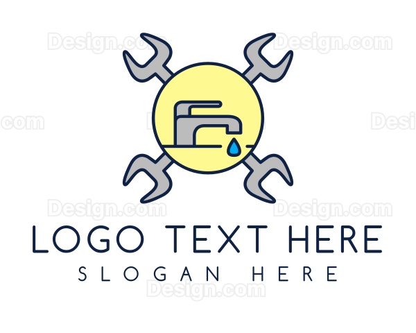 Plumbing Wrench Handyman Logo