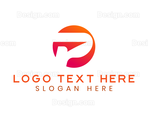 Modern Business Letter P Logo