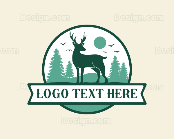 Wild Forest Reindeer Logo