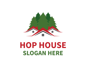 House Roof Forest logo design