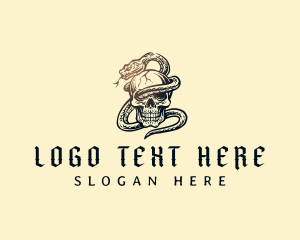 Serpent Snake Skull logo