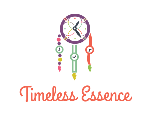 Colorful Time Dreamcatcher logo design