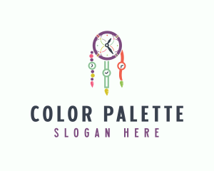 Colorful Time Dreamcatcher logo design