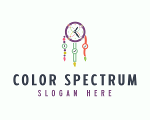 Colorful Time Dreamcatcher logo design