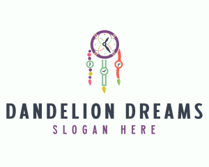 Colorful Time Dreamcatcher logo design