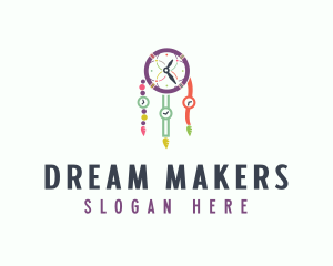 Colorful Time Dreamcatcher logo design