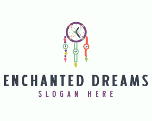 Colorful Time Dreamcatcher logo design