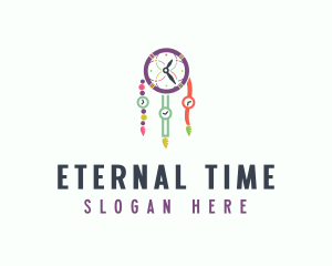 Colorful Time Dreamcatcher logo design