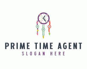 Colorful Time Dreamcatcher logo design