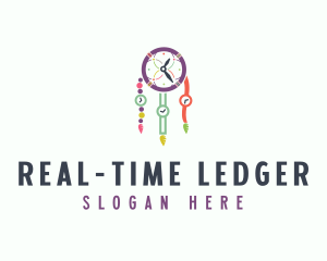 Colorful Time Dreamcatcher logo design