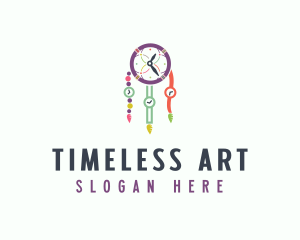 Colorful Time Dreamcatcher logo design