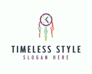 Colorful Time Dreamcatcher logo design