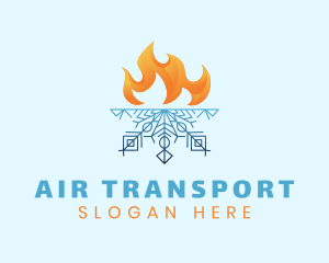 Flame Snow Ventilation logo design