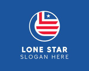 Star Stripes Patriotic Flag logo design