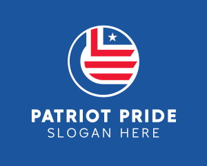 Star Stripes Patriotic Flag logo design