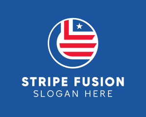 Star Stripes Patriotic Flag logo design