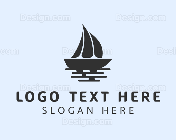 Ocean Boat Sail Logo