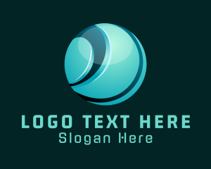 3d - 3D Digital Technology Globe logo design