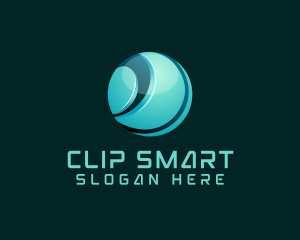 3D Digital Technology Globe logo design