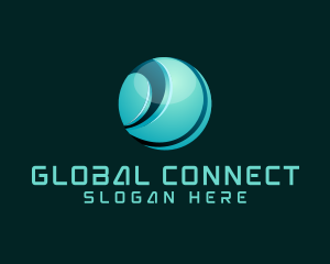 3D Digital Technology Globe logo