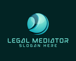 3D Digital Technology Globe logo design