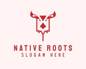 Bull Tribe Flag logo design