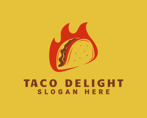 Flaming Taco Snack logo