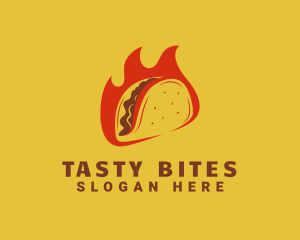 Flaming Taco Snack logo