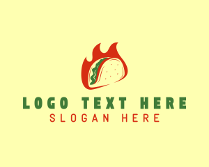 Flaming Taco Snack logo