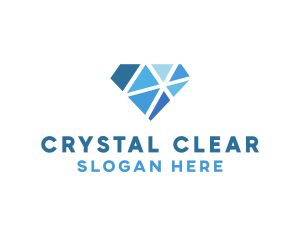 Shattered Blue Diamond logo design