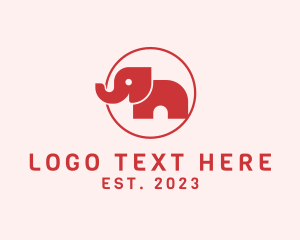 Minimalist Wild Elephant  logo