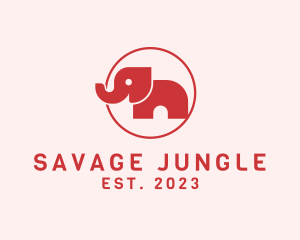 Minimalist Wild Elephant  logo design