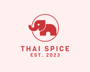 Minimalist Wild Elephant  logo design