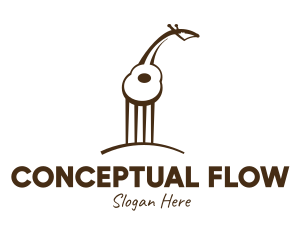Brown Guitar Giraffe logo