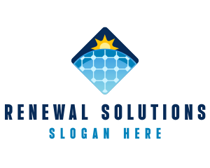 Sustainable Solar Panel Technology logo design