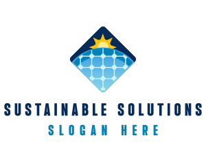 Sustainable Solar Panel Technology logo design