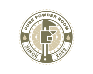 Plumber Wrench Emblem  logo